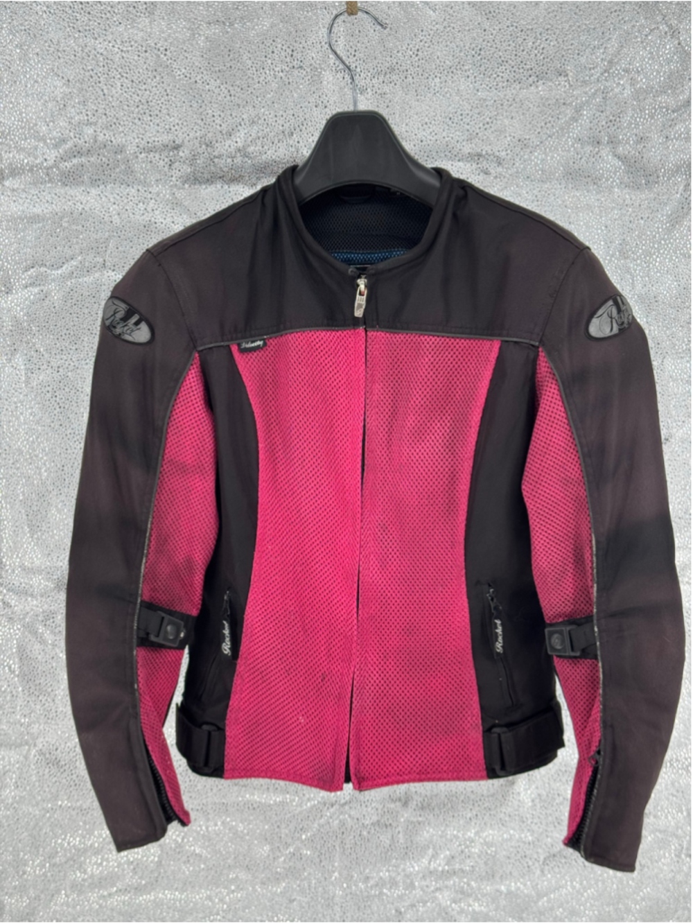 Women's Joe Rocket Motorcycle Jacket Medium Black Pink Mesh